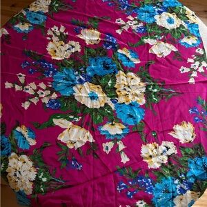 Echo Floral Scarf in Pink, Blue, and White 100%silk